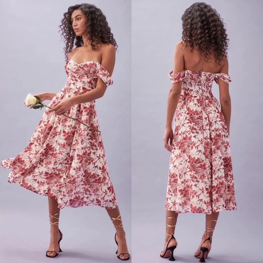 Reformation Violet midi Dress Toile De Jouy size 12 NEW! New with tags!